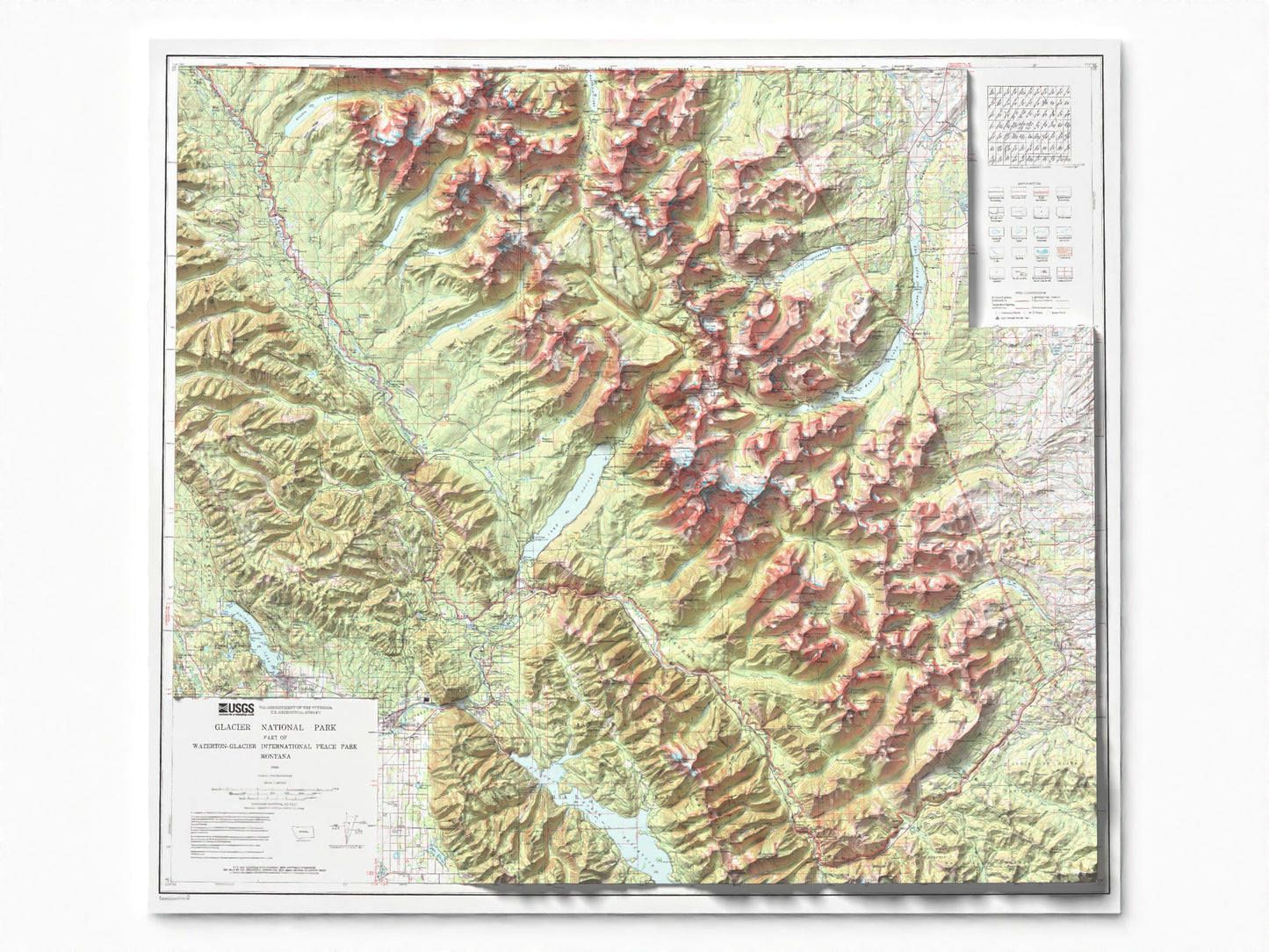 1998 Glacier National Park | Topographic USGS Map