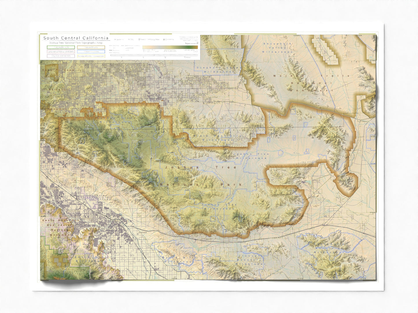 Joshua Tree National Park | Topographic Recreation Map