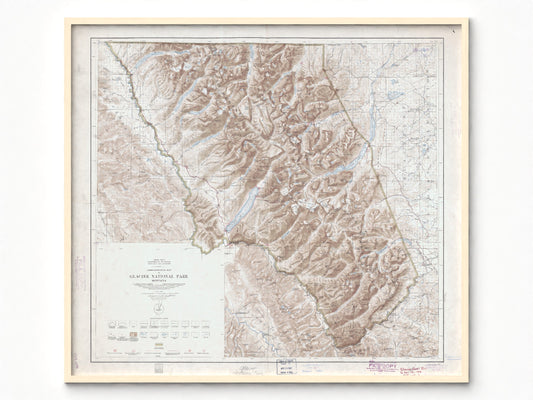 1915 Glacier National Park | Historic Topographic US DOI Map