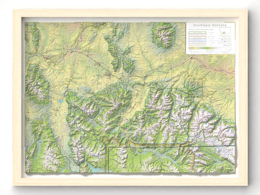 Southwest Montana | Topographic Recreation Map