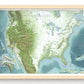 Conservation Areas of The USA and Canada | Shaded Relief Map with National Parks, Forests and Wildlife Management Areas