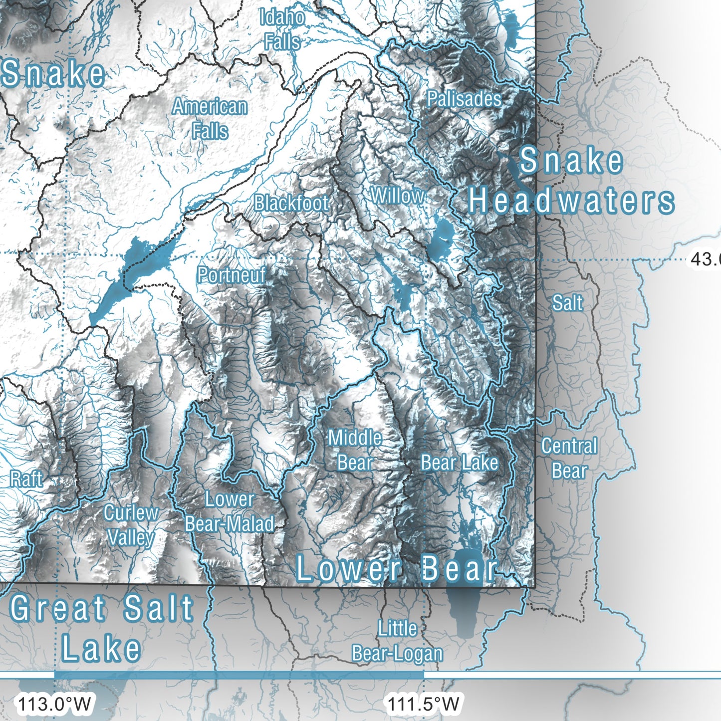 Idaho, USA | Hydrologic Map